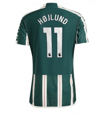 Manchester United Rasmus Hojlund #11 Vieraspaita 2023-24 Lyhyet Hihat